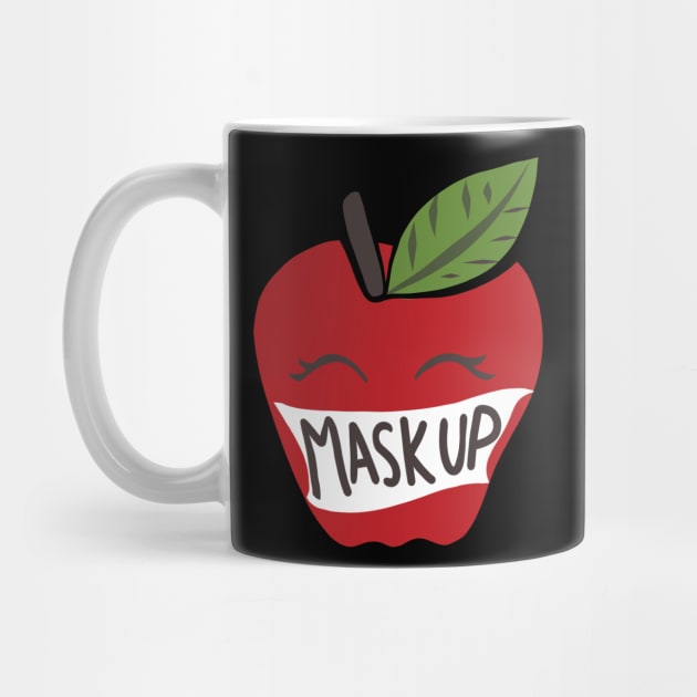 Mask up Teacher back to school apple by bubbsnugg